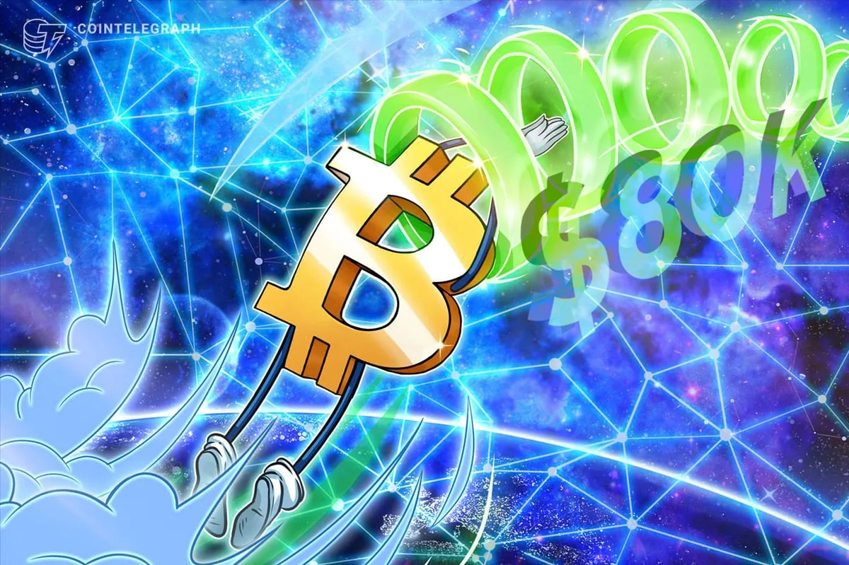 BTC Targets $80K Liquidity Hunt as ETFs Fuel Buying Surge